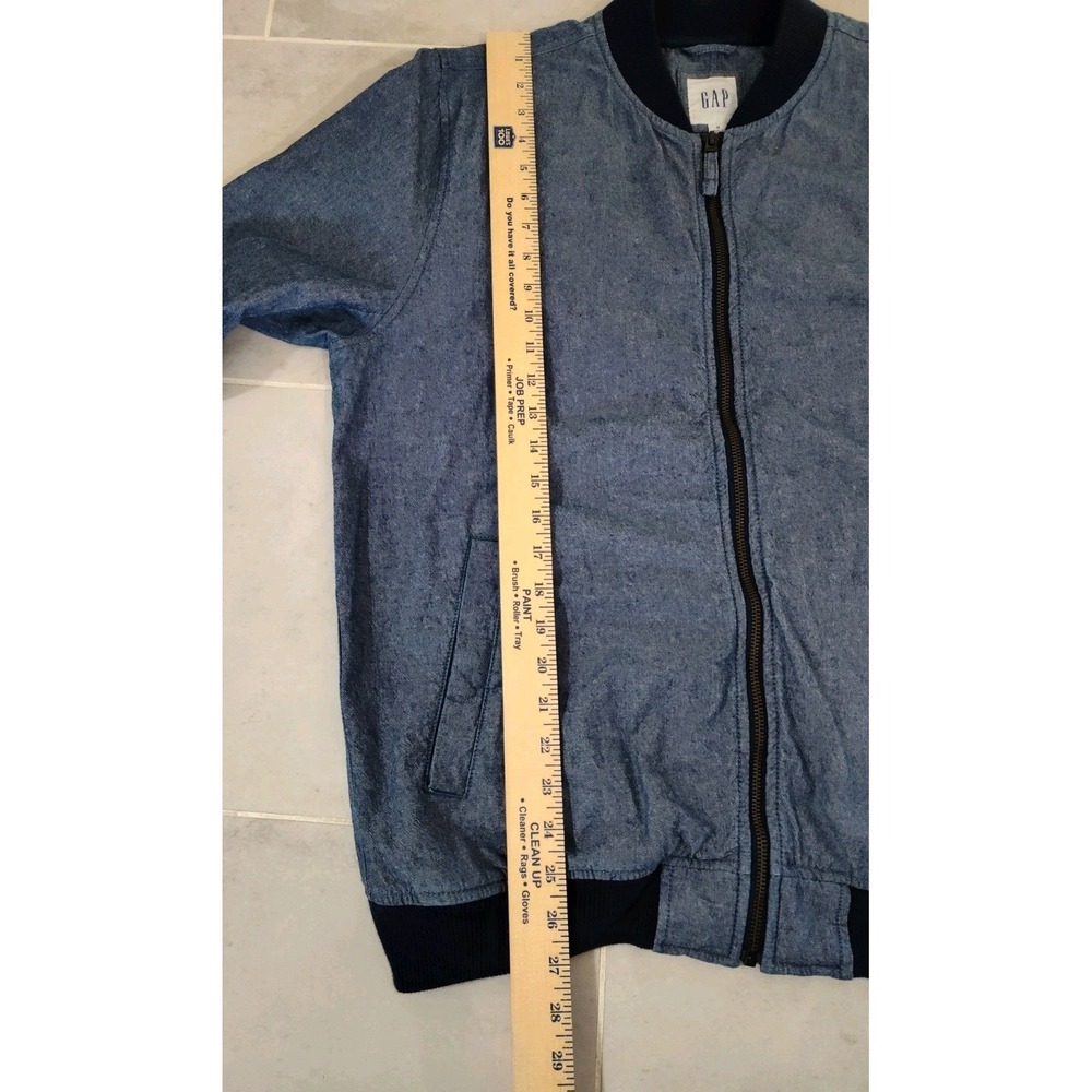 Gap Mens Lightweight Chambray Denim Bomber Jacket Sz M - Picture 6 of 7